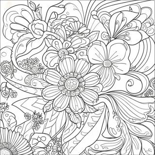 Pagina Para Colorear De Diseno Floral Art Nouveau 53938-44955