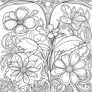 Pagina Para Colorear De Diseno Floral Art Nouveau 53938-44956