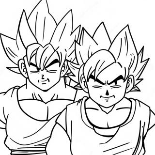 Goku Y Gohan Páginas Para Colorear