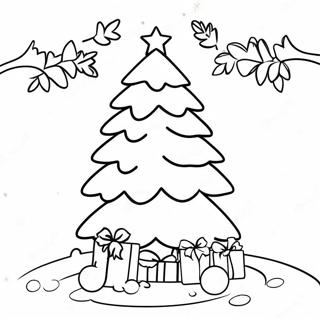 Pagina Para Colorear De Un Arbol De Navidad Alegre 53989-44986