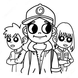 Pagina Para Colorear De Gorillaz 53998-45000