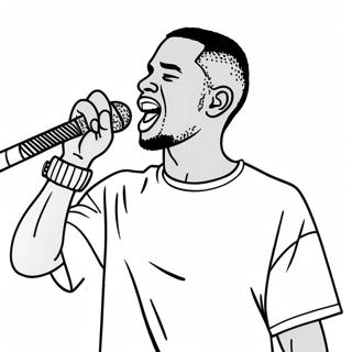 Pagina Para Colorear De Frank Ocean Actuando En Vivo 54029-45016