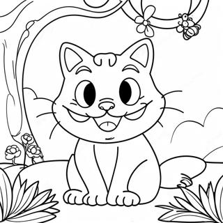 Pagina Para Colorear Del Gato De Cheshire Caprichoso 5403-4326