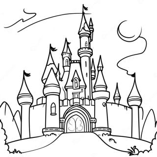 Pagina Para Colorear Del Castillo Encantado De Disney 54120-45074