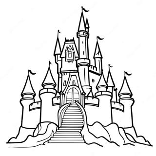 Pagina Para Colorear Del Castillo Encantado De Disney 54120-45075