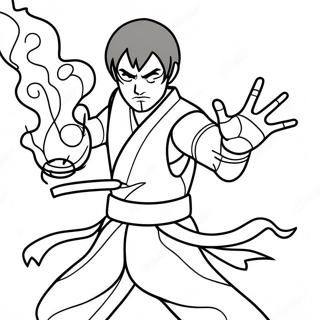 Zuko Páginas Para Colorear