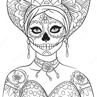 Catrina Páginas Para Colorear