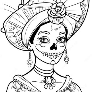 Pagina Para Colorear De Catrina 54310-45220