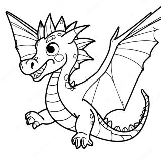 Pagina Para Colorear De Dragon Anime Majestuoso Volando 54361-45265