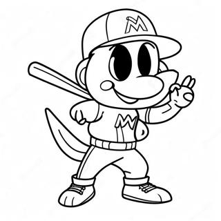 Pagina Para Colorear De La Mascota De Miami Marlins 54512-45378