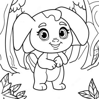 Pagina Para Colorear De Rainbow Ruby En Un Bosque Magico 54542-45401