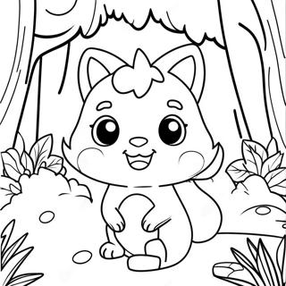 Pagina Para Colorear De Rainbow Ruby En Un Bosque Magico 54542-45403