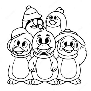 Pagina Para Colorear De Personajes Alegres De Club Penguin 54602-45451