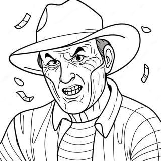 Pagina Para Colorear De Freddy Krueger Aterrador En Suenos 54652-45490