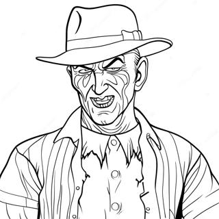 Pagina Para Colorear De Freddy Krueger Aterrador En Suenos 54652-45492