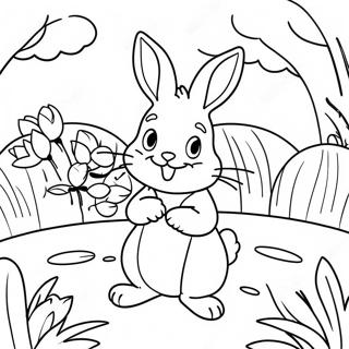 Pagina Para Colorear De Peter Rabbit En Un Jardin 54732-45557