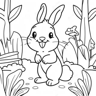 Pagina Para Colorear De Peter Rabbit En Un Jardin 54732-45558