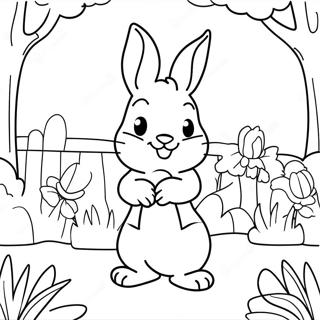 Pagina Para Colorear De Peter Rabbit En Un Jardin 54732-45559