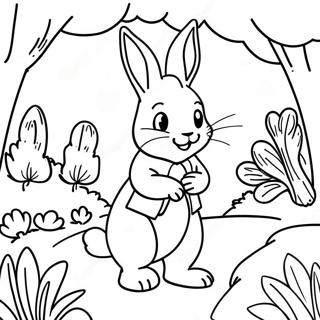 Pagina Para Colorear De Peter Rabbit En Un Jardin 54732-45560