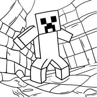 Pagina Para Colorear De Minecraft Creeper En Accion 54752-45567