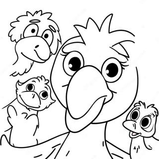 Pagina Para Colorear De Big Bird Con Amigos 54782-45602