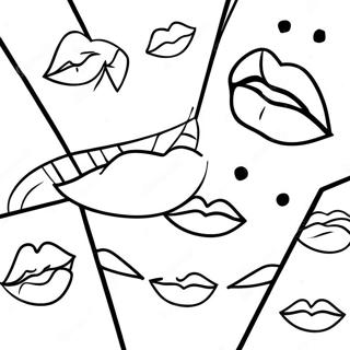 Pagina Para Colorear De Labios De Arte Pop 54801-45606