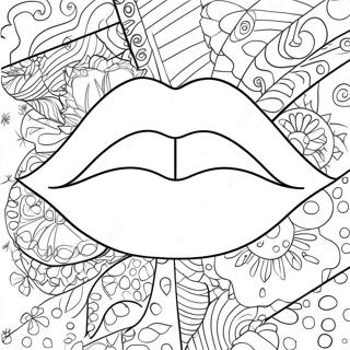 Pagina Para Colorear De Labios De Arte Pop 54801-45607