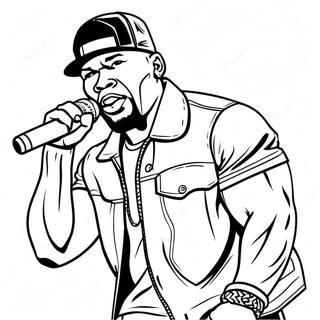 Pagina Para Colorear De 50 Cent Actuando En Vivo 54832-45643