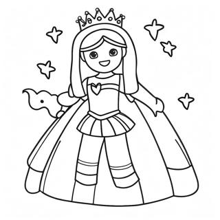 Princesa De Roblox Páginas Para Colorear