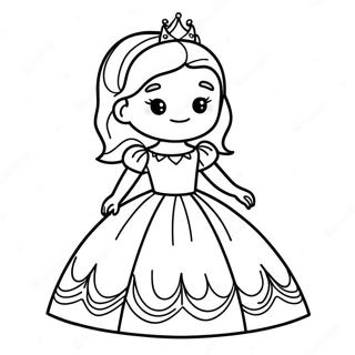 Pagina Para Colorear De Princesa De Roblox Linda En Vestido Brillante 54922-45707