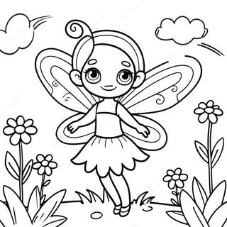 Pagina Para Colorear De Hada Mariposa Magica En Un Jardin 55032-45793