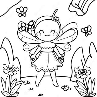 Pagina Para Colorear De Hada Mariposa Magica En Un Jardin 55032-45795