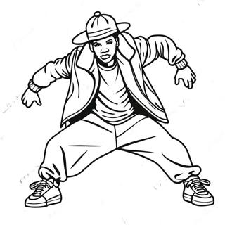 Pagina Para Colorear De Bailarin De Hip Hop De Los 90 55062-45817