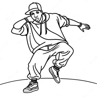 Pagina Para Colorear De Bailarin De Hip Hop De Los 90 55062-45818