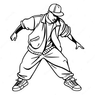 Pagina Para Colorear De Bailarin De Hip Hop De Los 90 55062-45819