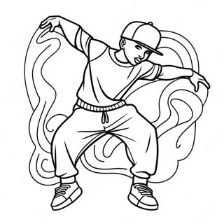 Pagina Para Colorear De Bailarin De Hip Hop De Los 90 55062-45820