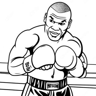 Pagina Para Colorear De Mike Tyson En El Ring 55232-45962