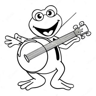 Pagina Para Colorear De Kermit Tocando El Banjo 55342-46046