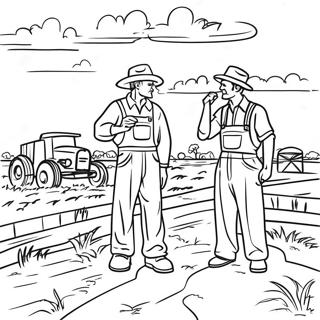 Pagina Para Colorear De Los Agricultores Del Dust Bowl 55372-46061