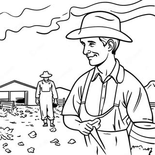 Pagina Para Colorear De Los Agricultores Del Dust Bowl 55372-46062