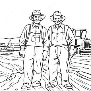 Pagina Para Colorear De Los Agricultores Del Dust Bowl 55372-46063