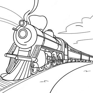 Pagina Para Colorear Del Tren Magico Del Expreso Polar 55392-46092