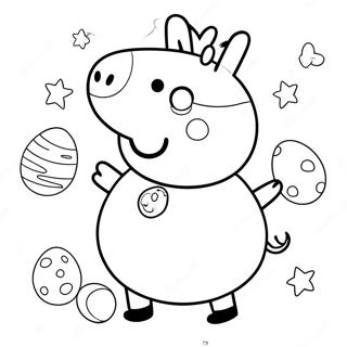 Pagina Para Colorear De Peppa Pig Con Huevos Coloridos 55412-46093