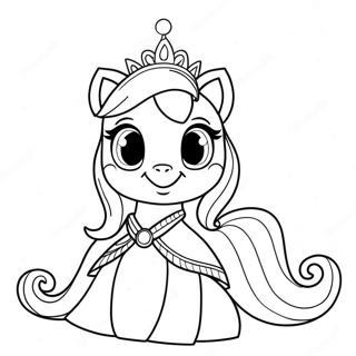 Pagina Para Colorear De La Princesa Cadence En Un Vestido Brillante 55492-46156