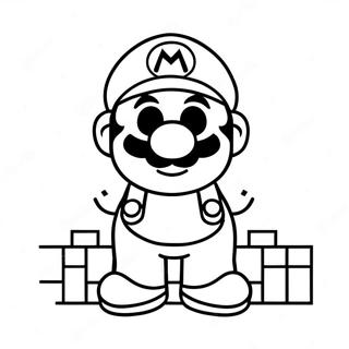 Mario De 8 Bits Páginas Para Colorear