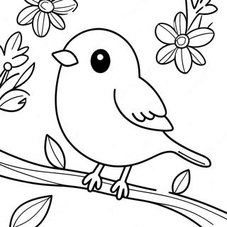 Pagina Para Colorear Pajaro De Primavera 55651-46282