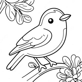 Pagina Para Colorear Pajaro De Primavera 55651-46283