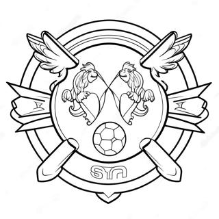 Pagina Para Colorear De Escudo De Equipo De Futbol Colorido 55662-46295