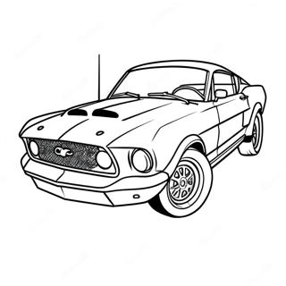 Pagina Para Colorear De Coche De Carreras Mustang 55901-46483