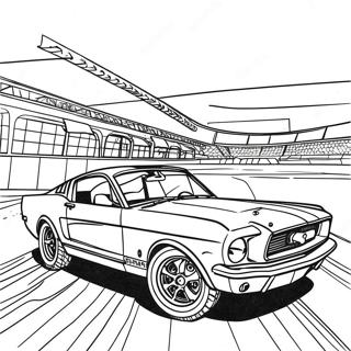 Pagina Para Colorear De Coche De Carreras Mustang Vintage 55902-46493